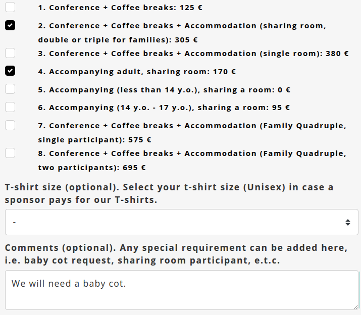 sample sign up form