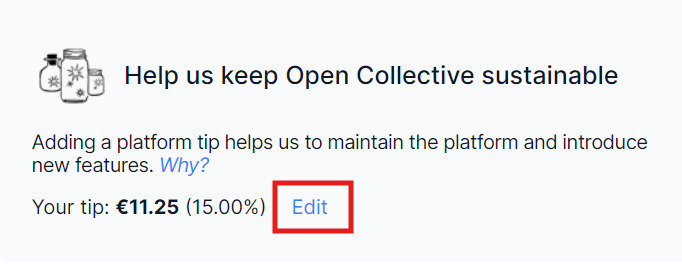 OpenCollective tip edit