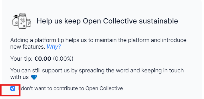 OpenCollective tip